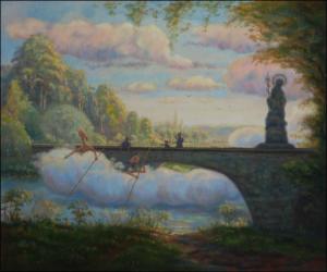 A Ride on a Cloud, 2008, oil on canvas panel (50x60)