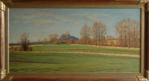 Springtime off Sezemice, 2004, oil on canvas panel (35x50)