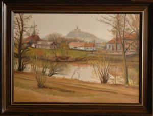 Off the Labe River in Kuntice, 1996, oil on canvas panel (50x70)