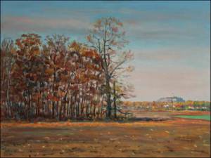 Podzimn od ern za Bory, 2008, olej na lepence (60x80)