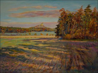 Podzimn od Hradit na Psku, 2010, olej na lepence (60x80)