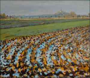 S nmrazou v oranici ped Sezemicemi, 2006, olej na lepence (60x70)