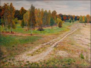 Nstup podzimu u psnku za Hrdkem, 2009, olej na lepence (60x80)