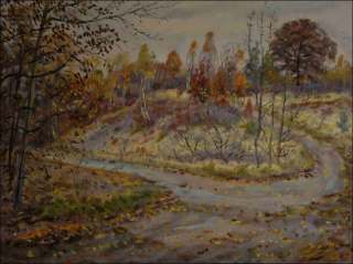 Podzim mezi Hrdkem a Stblovou, 2012, olej na lepence (60x80)