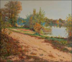 Podzimn psnk u Hrdku, 2008, olej na lepence (60x70)