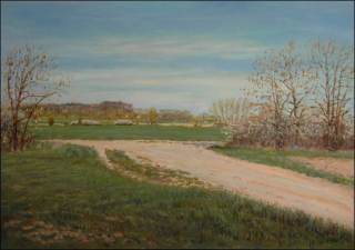 Poln cesta ped Tunchody, 2007, olej na lepence (70 x 100)