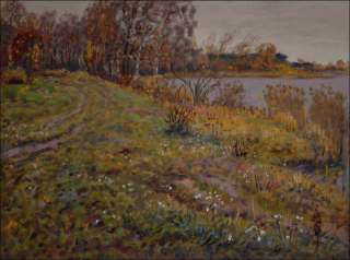 Pozdn podzim u psnku za Stblovou, 2010, olej na lepence (60x80)