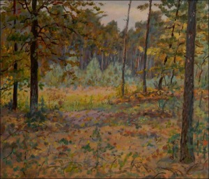 jen v lese mezi Staroernskem a Sezemicemi, 2010, olej na lepence (60x70)