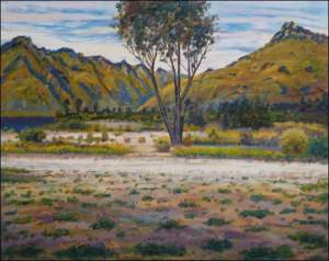 Mountains around Lake Wakatipu in Queenstown II, 2008, oil on canvas panel (51x76)