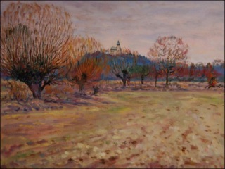 March with Willows off Kuntice, 2010, oil on canvas panel (60x80) 