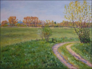 Spring off the End of Sezemice, 2010, oil on canvas panel (60x80)  