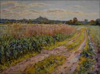 The Kuntick hora Castle from a Road beyond Drakov, 2012, oil on canvas panel (60x80)