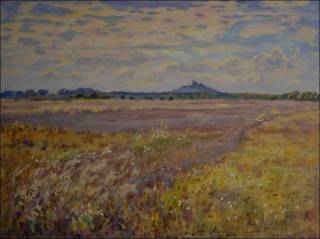 Summer View of The Kuntick hora Castle off The Road from Bohumile to Rokytno, 2011, oil on canvas panel (60x80) 