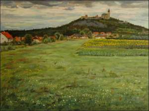 Off Rby Village, 2005, oil on canvas panel (60x80) 