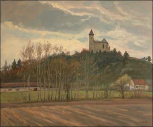 Settlement round A Castle with Thin Aspens, 2005, oil on canvas panel (50x60)