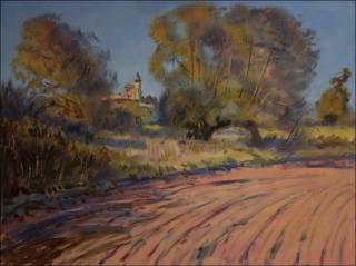 The Kuntick hora Castle off Villows near Kuntice in Autumn, 2011, oil on canvas panel (60x80) 