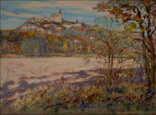 Autumn from The Place below The Castle off Kuntice, 2010, oil on canvas panel (60x80)