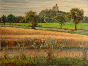 With Thistles off Kuntice, 2005, oil on canvas panel (45x60) 