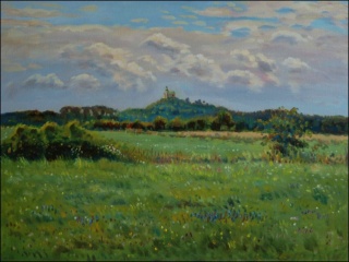 With a Meadow and Sweet Brier off Kuntice, 2009, oil on canvas panel (60x80) 