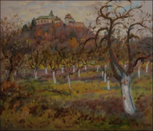 With An Autumn Orchard off Nmice, 2009, oil on canvas panel (60x70) 