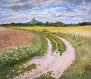 With A Cartway off Sezemice, 2007, oil on canvas panel (70x80) 