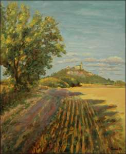 With Stubble - Field off Brozany, 2004, oil on canvas panel (45x55)