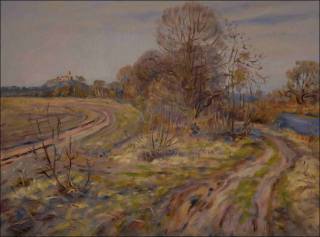 From A Right Bank of The Labe River off The Confluence with Loun, 2011, oil on canvas panel (60x80)  