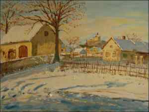 Winter in Kuntice, 2007, oil on canvas panel (60x80) 