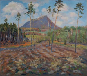 Bezdz off Clearing between Obora and Hlnovit, 2009, oil on canvas panel (70x80)