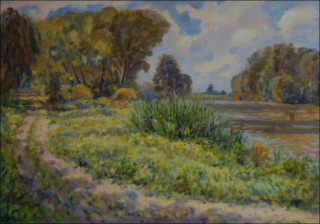 Bohumilesk rybnk, 2010, olej na lepence (70x100)