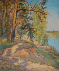 A Pine Tree next to A Sand - Pit near Mlice, 2007, oil on canvas panel (50x60) 