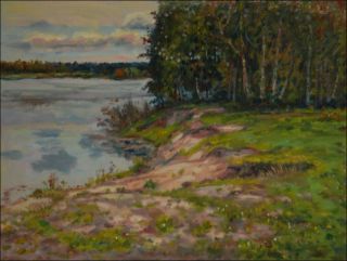 A Bank of The Oplatil Sand-pit in Late Summer, 2010, oil on canvas panel (60x80) 