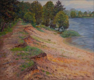 A Bank of The Sand-pit beyond Mlice, 2010, oil on canvas panel (60x70) 