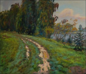 A Road next to A Sand-pit beyond Stblov, 2010, oil on canvas panel (60x70) 