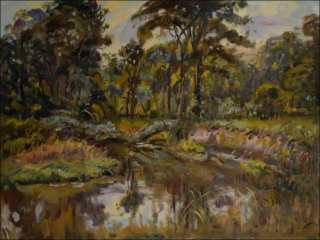 The Chrudimka River between in and Hostovice, 2014, oil on canvas panel (60x80)