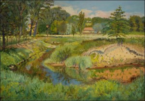 Chrudimka River near hetick Lhota, 2007, oil on canvas panel (70x100)