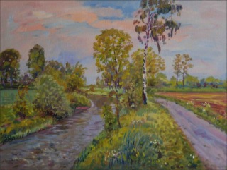 Next  to The The Weir on Chrudimka River near Tunchody, 2010, oil on canvas panel (60x80) 