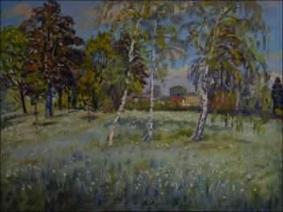 Spring Birches near ern za Bory, 2012, oil on canvas panel (60x80)