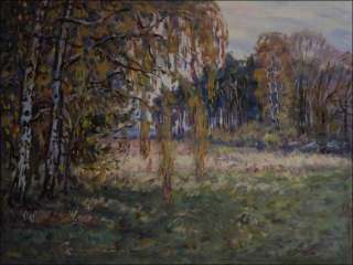 Spring Birches in Groves beyond Hrdek, 2012, oil on canvas panel (60x80)