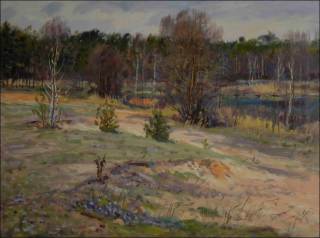 Spring Sand-pit in Mlice, 2011, oil on canvas panel (60x80)