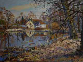 A Little Lake in Hostovice, 2013, oil on canvas panel (60x80)