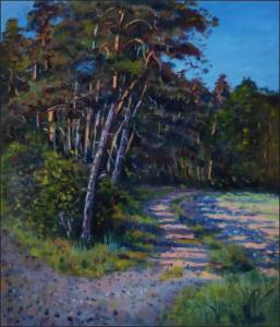 Edge of The Pine Forest between asy And Chote, 2010, oil on canvas panel (60x70)