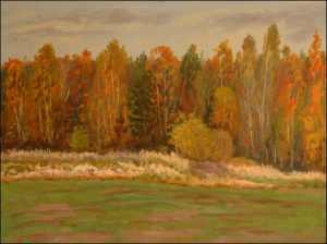 Forest beyond Staroernsko, 2006, oil on canvas panel (60x80)