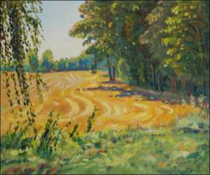 Between ern za Bory And Mtice, 2008, oil on canvas panel (50x60) 