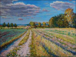 Between Chvojenec and Draho, oil on canvas panel (60x80) 