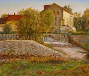 A Mill in Nemoice, 2006, oil on canvas panel (60x70) 