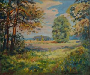 On The Edge of The Forest between Rokytno and Borek, 2010, oil on canvas panel (50x60)