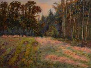 A Glade next to The Pohrnovsk Pond beyond Ohrazenice, 2014, oil on canvas panel (60x80)