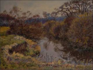 An Autumn at Chrudimka near Hostovice, 2012, oil on canvas panel (60x80)