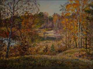 Autumn Time by The Sand-pit in Mlice, 2012, oil on canvas panel (60x80)